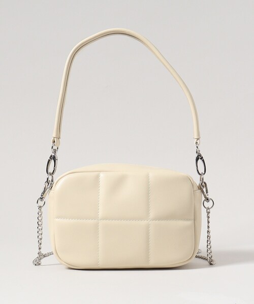 THE SHOP TK （ザ ショップ ティーケー ）の「◆【3WAY/チェーン付き】キルティングバッグ（ショルダーバッグ・レディース・ライトパープル/アイボリー/ブラック・00）」の2枚目の写真