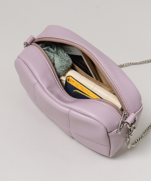 THE SHOP TK （ザ ショップ ティーケー ）の「◆【3WAY/チェーン付き】キルティングバッグ（ショルダーバッグ・レディース・ライトパープル/アイボリー/ブラック・00）」の13枚目の写真