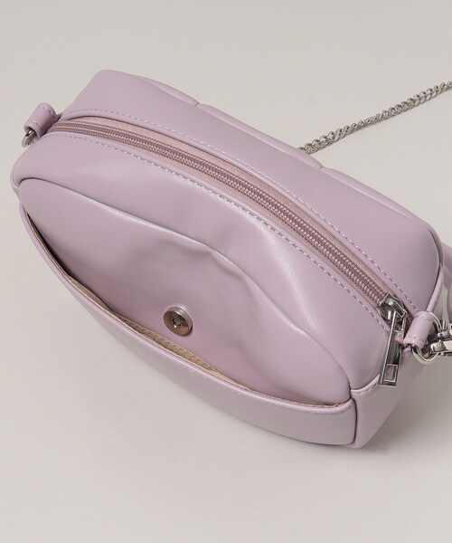 THE SHOP TK （ザ ショップ ティーケー ）の「◆【3WAY/チェーン付き】キルティングバッグ（ショルダーバッグ・レディース・ライトパープル/アイボリー/ブラック・00）」の14枚目の写真