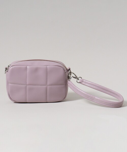 THE SHOP TK （ザ ショップ ティーケー ）の「◆【3WAY/チェーン付き】キルティングバッグ（ショルダーバッグ・レディース・ライトパープル/アイボリー/ブラック・00）」の16枚目の写真