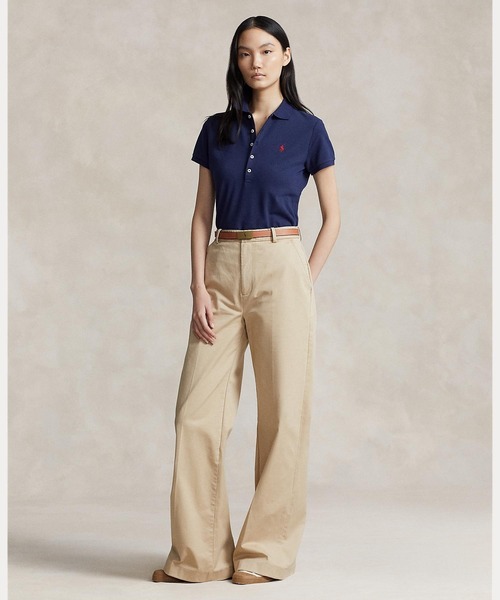 POLO RALPH LAUREN（ポロ ラルフ ローレン）の「スリム フィット ストレッチ ポロシャツ（ポロシャツ・レディース・ネイビー系1・XL/M/L/XS/S）」の4枚目の写真