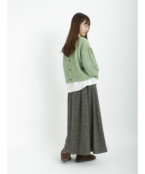 Samansa Mos2（サマンサ モスモス）の「柄アソートタックスカート（スカート・レディース・レッド/チャコール/ブラウン/ベージュ・ﾌﾘ-）」の10枚目の写真