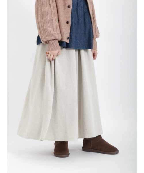 Samansa Mos2（サマンサ モスモス）の「柄アソートタックスカート（スカート・レディース・レッド/チャコール/ブラウン/ベージュ・ﾌﾘ-）」の15枚目の写真