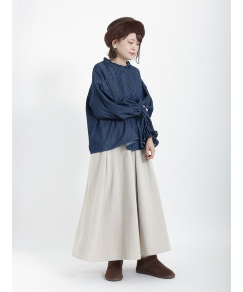 Samansa Mos2（サマンサ モスモス）の「柄アソートタックスカート（スカート・レディース・レッド/チャコール/ブラウン/ベージュ・ﾌﾘ-）」の16枚目の写真