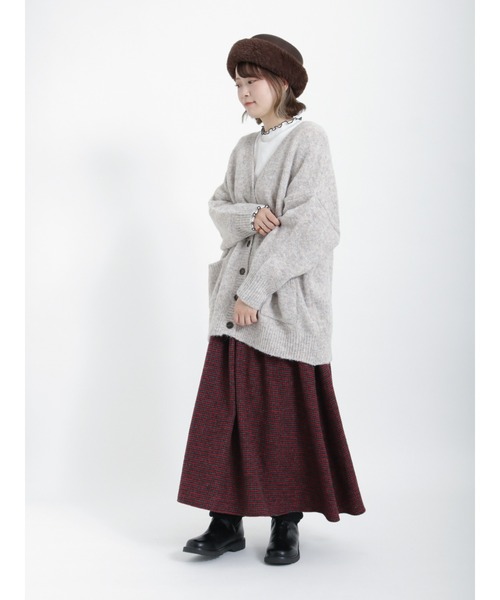 Samansa Mos2（サマンサ モスモス）の「柄アソートタックスカート（スカート・レディース・レッド/チャコール/ブラウン/ベージュ・ﾌﾘ-）」の18枚目の写真