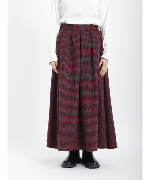 Samansa Mos2（サマンサ モスモス）の「柄アソートタックスカート（スカート・レディース・レッド/チャコール/ブラウン/ベージュ・ﾌﾘ-）」の21枚目の写真