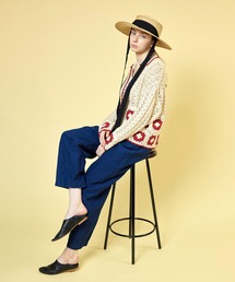 RNA-N | R4054 JAPAN LINEN Indigo アトリエパンツ(その他パンツ)