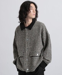 メランジツイードシャツニット(HARE)を使った人気ファッション