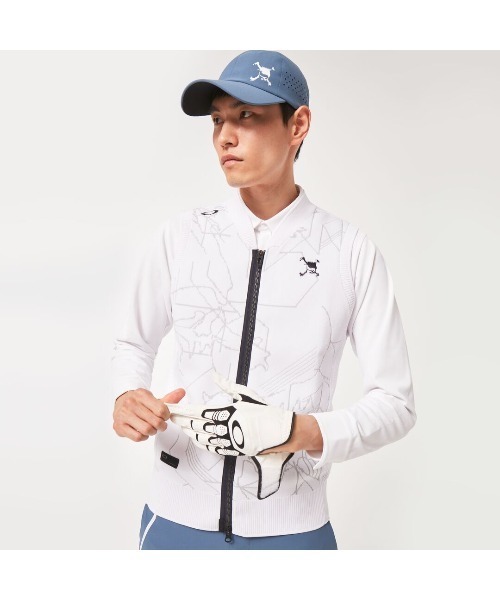 OAKLEY(オークリー)の「オークリー SKULL VECTOR SWEATER VEST ゴルフウェア/ベスト/ GOLF ゴルフ /OAKLEY(ベスト・メンズ・パープル/ブラック/ホワイト/イエロー・L/M/S/XL)」の12枚目の写真