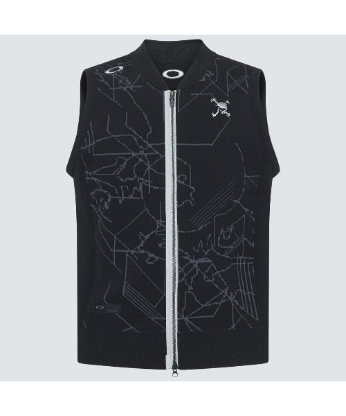 OAKLEY(オークリー)の「オークリー SKULL VECTOR SWEATER VEST ゴルフウェア/ベスト/ GOLF ゴルフ /OAKLEY(ベスト・メンズ・パープル/ブラック/ホワイト/イエロー・L/M/S/XL)」の6枚目の写真