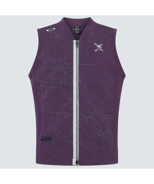 OAKLEY(オークリー)の「オークリー SKULL VECTOR SWEATER VEST ゴルフウェア/ベスト/ GOLF ゴルフ /OAKLEY(ベスト・メンズ・パープル/ブラック/ホワイト/イエロー・L/M/S/XL)」の7枚目の写真