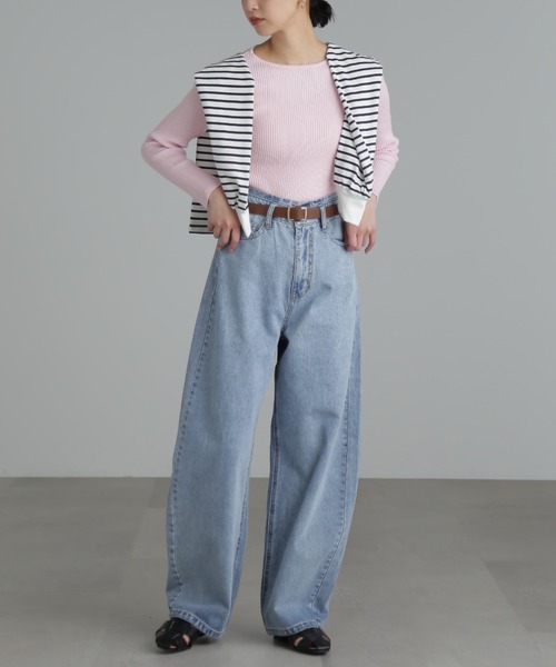 FREE'S MART（フリーズマート）の「◆[洗える]マシンウォッシャブルオーガニックコットン長袖ニット（ニット/セーター・レディース・ブラック/ピンク/グリーン/ホワイト・FREE）」の8枚目の写真