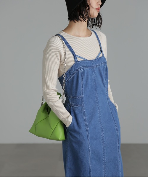 FREE'S MART（フリーズマート）の「◆[洗える]マシンウォッシャブルオーガニックコットン長袖ニット（ニット/セーター・レディース・ブラック/ピンク/グリーン/ホワイト・FREE）」の9枚目の写真