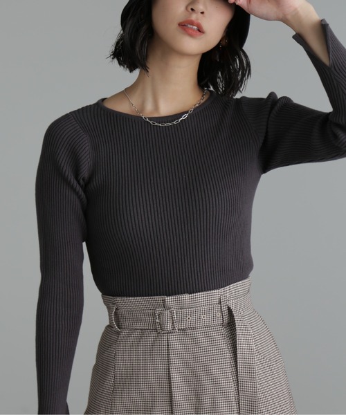 FREE'S MART（フリーズマート）の「◆[洗える]マシンウォッシャブルオーガニックコットン長袖ニット（ニット/セーター・レディース・ブラック/ピンク/グリーン/ホワイト・FREE）」の13枚目の写真