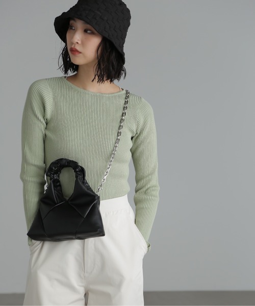 FREE'S MART（フリーズマート）の「◆[洗える]マシンウォッシャブルオーガニックコットン長袖ニット（ニット/セーター・レディース・ブラック/ピンク/グリーン/ホワイト・FREE）」の18枚目の写真