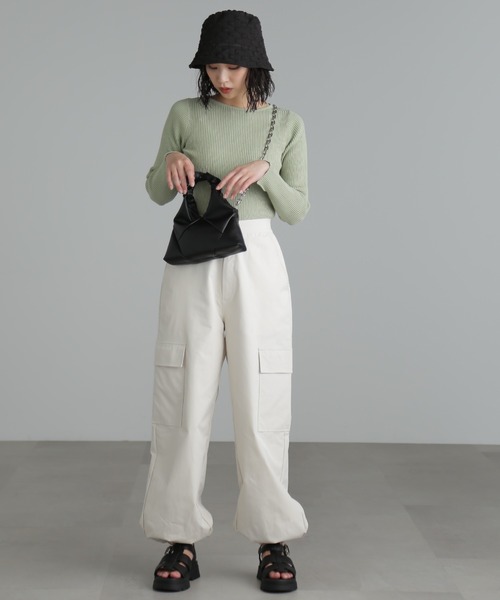 FREE'S MART（フリーズマート）の「◆[洗える]マシンウォッシャブルオーガニックコットン長袖ニット（ニット/セーター・レディース・ブラック/ピンク/グリーン/ホワイト・FREE）」の19枚目の写真