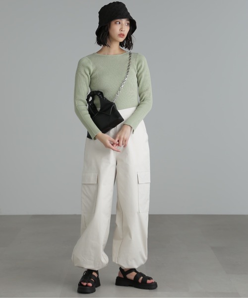 FREE'S MART（フリーズマート）の「◆[洗える]マシンウォッシャブルオーガニックコットン長袖ニット（ニット/セーター・レディース・ブラック/ピンク/グリーン/ホワイト・FREE）」の20枚目の写真