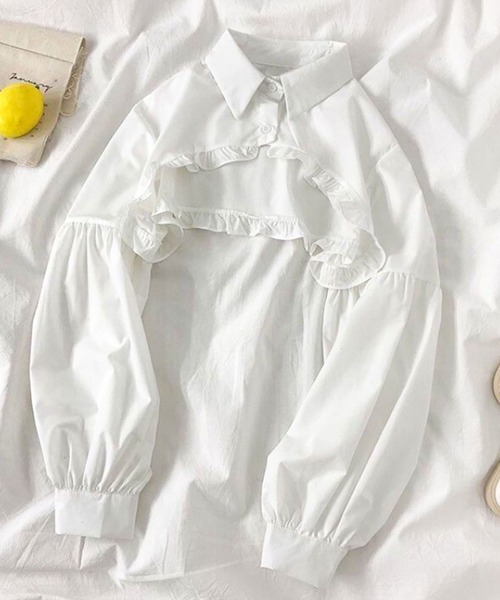 EPICKS（エピックス）の「【2点セット】フリルショートブラウス キャミミニワンピース（ワンピース・レディース・ブラック・M/L/XL）」の6枚目の写真