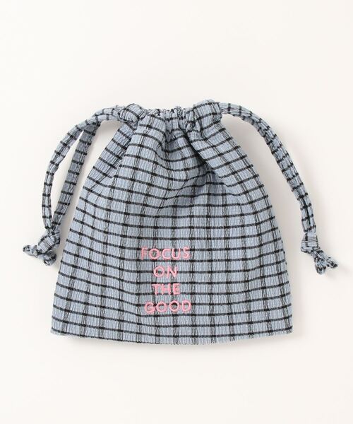 LOWRYS FARM（ローリーズファーム）の「ロゴシシュウキンチャクポーチ　185364（ポーチ・レディース・ブルー/その他/アイボリー/ピンク・FREE）」の3枚目の写真