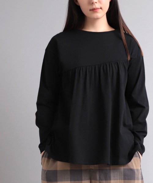 RNA-N(アールエヌエーエヌ)の「M1992 OE天竺バックティアードプルオーバー(Tシャツ/カットソー・レディース・ブラック/オフホワイト/イエロー・MEDIUM)」の3枚目の写真