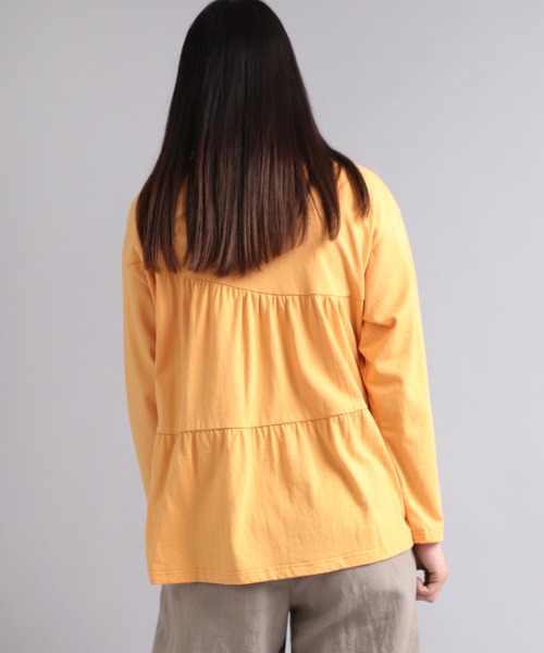 RNA-N(アールエヌエーエヌ)の「M1992 OE天竺バックティアードプルオーバー(Tシャツ/カットソー・レディース・ブラック/オフホワイト/イエロー・MEDIUM)」の7枚目の写真
