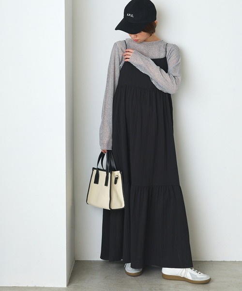 forksy.（フォルクシー）の「【forksy.】シアーストライプ長袖プルオーバー（Tシャツ/カットソー・レディース・ベージュ/グレー/ブルー/チャコールグレー・FREE）」の11枚目の写真