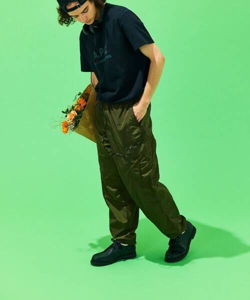 FREAK'S STORE(フリークスストア)の「ナイロンカーゴパンツ/イージーパンツ(カーゴパンツ・メンズ・ホワイト/ブラック/オレンジ/オリーブ/サックスブルー・SMALL/MEDIUM/LARGE)」の7枚目の写真