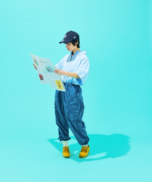 FREAK'S STORE(フリークスストア)の「ナイロンカーゴパンツ/イージーパンツ(カーゴパンツ・メンズ・ホワイト/ブラック/オレンジ/オリーブ/サックスブルー・SMALL/MEDIUM/LARGE)」の21枚目の写真