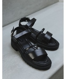 Re:EDIT | [2023S/S PRE ORDER][小さい/大きいサイズ有]メニーベルトプラットフォームサンダル(サンダル)