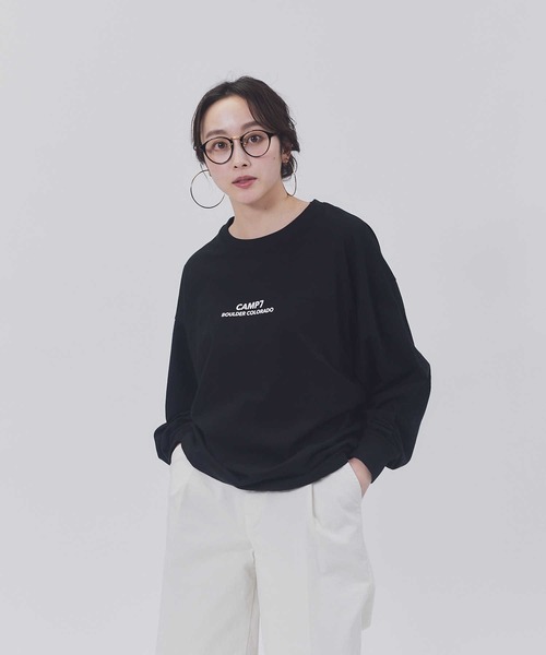 CAMP7（キャンプセブン）の「【CAMP7】バックロゴプリントロンＴ（Tシャツ/カットソー・レディース・ホワイト/ブラック/ライラック・M/L）」の7枚目の写真