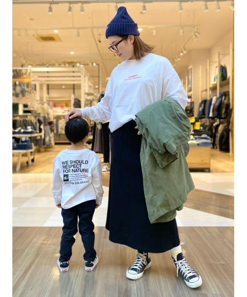 CAMP7（キャンプセブン）の「【CAMP7】バックロゴプリントロンＴ（Tシャツ/カットソー・レディース・ホワイト/ブラック/ライラック・M/L）」の21枚目の写真