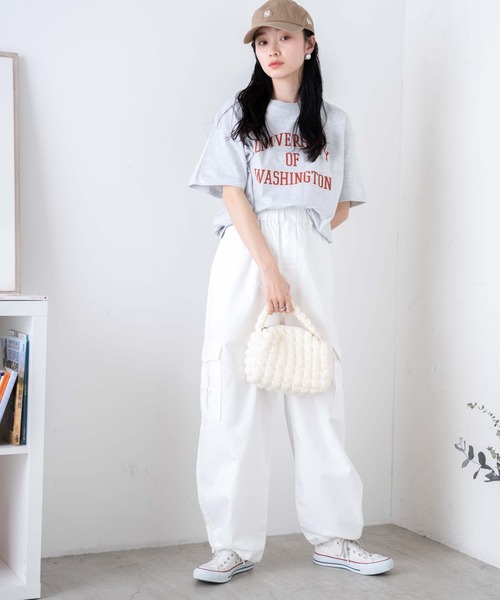 WEGO(ウィゴー)の「WEGO/イージーワイドカーゴパンツ(カーゴパンツ・レディース・その他1/ホワイト/ブラック/カーキ・FREE)」の18枚目の写真