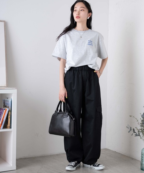 WEGO(ウィゴー)の「WEGO/イージーワイドカーゴパンツ(カーゴパンツ・レディース・その他1/ホワイト/ブラック/カーキ・FREE)」の21枚目の写真