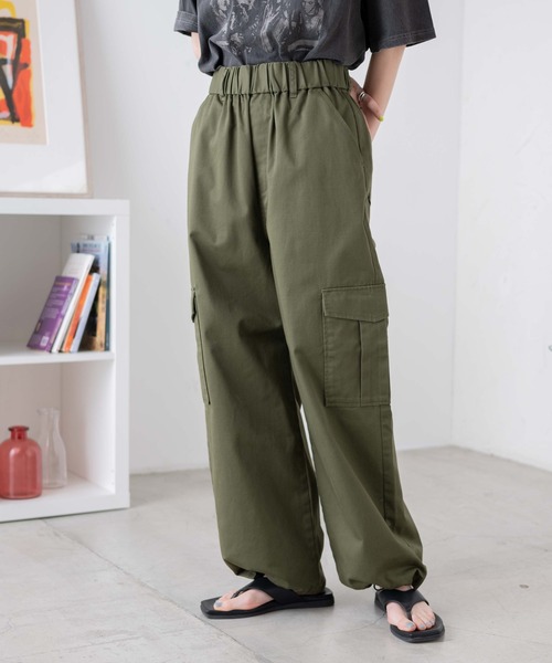 WEGO(ウィゴー)の「WEGO/イージーワイドカーゴパンツ(カーゴパンツ・レディース・その他1/ホワイト/ブラック/カーキ・FREE)」の22枚目の写真