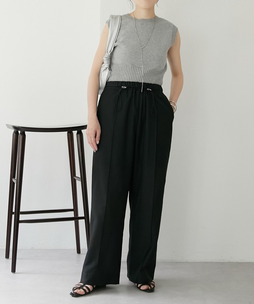 COLLAGE GALLARDAGALANTE（コラージュガリャルダガランテ）の「スリットヘム2WAYニット（ニット/セーター・レディース・チャコールグレー/ライトグレー・FREE）」の15枚目の写真