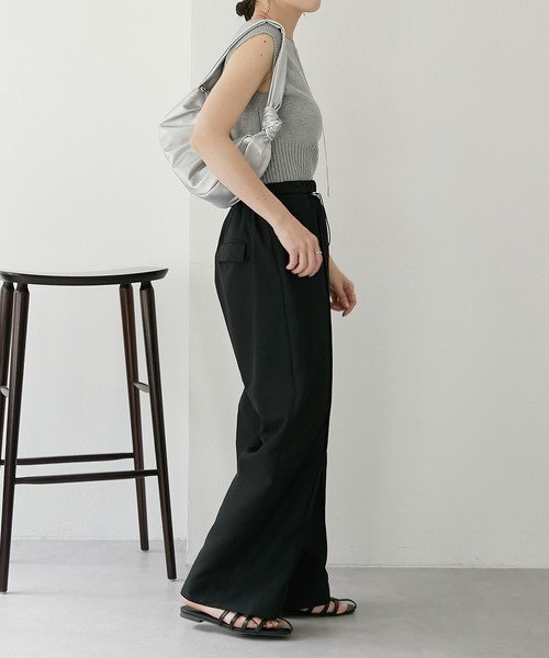 COLLAGE GALLARDAGALANTE（コラージュガリャルダガランテ）の「スリットヘム2WAYニット（ニット/セーター・レディース・チャコールグレー/ライトグレー・FREE）」の5枚目の写真