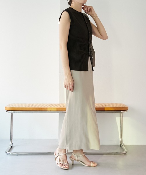 COLLAGE GALLARDAGALANTE（コラージュガリャルダガランテ）の「スリットヘム2WAYニット（ニット/セーター・レディース・チャコールグレー/ライトグレー・FREE）」の18枚目の写真