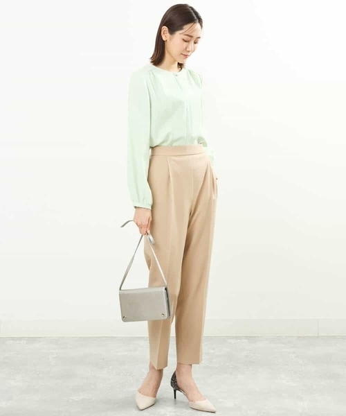 MK MICHEL KLEIN（エムケーミッシェルクラン）の「ジョーゼットブラウス/2way/洗える/WEB限定（シャツ/ブラウス・レディース・ライトブルー/ホワイト/ライトグリーン・38/40）」の4枚目の写真