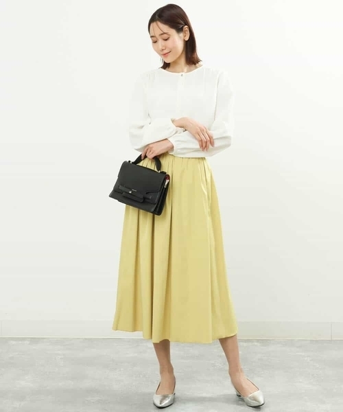 MK MICHEL KLEIN（エムケーミッシェルクラン）の「ジョーゼットブラウス/2way/洗える/WEB限定（シャツ/ブラウス・レディース・ライトブルー/ホワイト/ライトグリーン・38/40）」の10枚目の写真