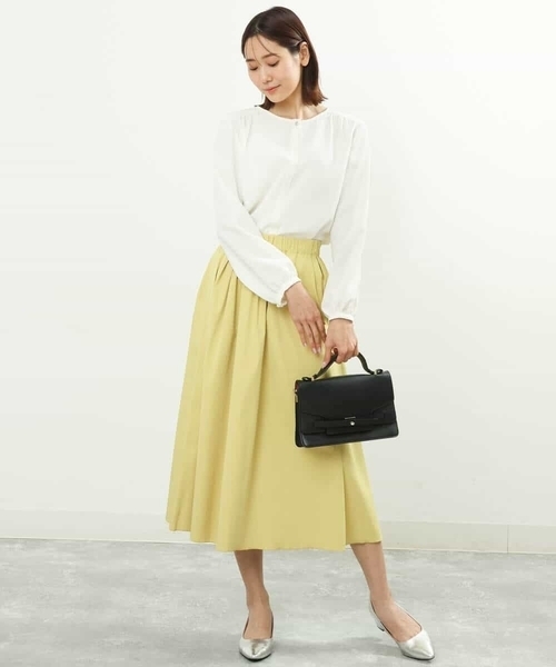 MK MICHEL KLEIN（エムケーミッシェルクラン）の「ジョーゼットブラウス/2way/洗える/WEB限定（シャツ/ブラウス・レディース・ライトブルー/ホワイト/ライトグリーン・38/40）」の12枚目の写真