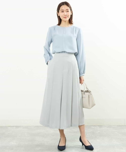 MK MICHEL KLEIN（エムケーミッシェルクラン）の「ジョーゼットブラウス/2way/洗える/WEB限定（シャツ/ブラウス・レディース・ライトブルー/ホワイト/ライトグリーン・38/40）」の14枚目の写真