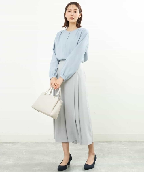 MK MICHEL KLEIN（エムケーミッシェルクラン）の「ジョーゼットブラウス/2way/洗える/WEB限定（シャツ/ブラウス・レディース・ライトブルー/ホワイト/ライトグリーン・38/40）」の15枚目の写真