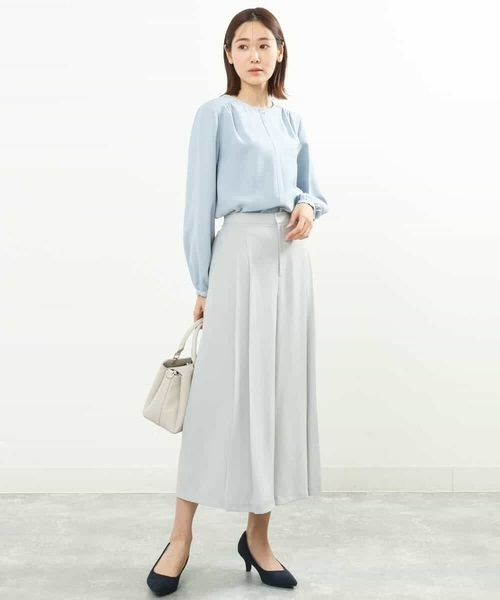 MK MICHEL KLEIN（エムケーミッシェルクラン）の「ジョーゼットブラウス/2way/洗える/WEB限定（シャツ/ブラウス・レディース・ライトブルー/ホワイト/ライトグリーン・38/40）」の16枚目の写真