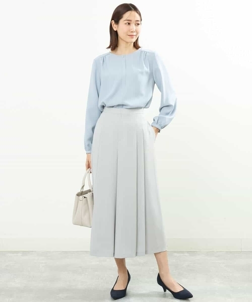 MK MICHEL KLEIN（エムケーミッシェルクラン）の「ジョーゼットブラウス/2way/洗える/WEB限定（シャツ/ブラウス・レディース・ライトブルー/ホワイト/ライトグリーン・38/40）」の17枚目の写真