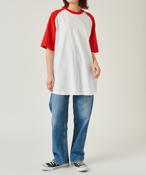 Printstar(プリントスター)の「【Printstar】5.6オンス ヘビーウェイト ラグランTシャツ 00106(Tシャツ/カットソー・メンズ・ブラック×グレー/ホワイト/ホワイト×ブラック/ホワイト×ブルー/ホワイト×ネイビー/ブラック×ホワイト/ブラック/ホワイト×レッド・XL/M/S/L)」の11枚目の写真