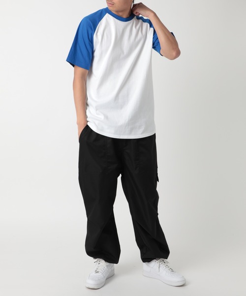 Printstar(プリントスター)の「【Printstar】5.6オンス ヘビーウェイト ラグランTシャツ 00106(Tシャツ/カットソー・メンズ・ブラック×グレー/ホワイト/ホワイト×ブラック/ホワイト×ブルー/ホワイト×ネイビー/ブラック×ホワイト/ブラック/ホワイト×レッド・XL/M/S/L)」の14枚目の写真