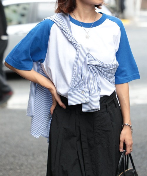 Printstar(プリントスター)の「【Printstar】5.6オンス ヘビーウェイト ラグランTシャツ 00106(Tシャツ/カットソー・メンズ・ブラック×グレー/ホワイト/ホワイト×ブラック/ホワイト×ブルー/ホワイト×ネイビー/ブラック×ホワイト/ブラック/ホワイト×レッド・XL/M/S/L)」の22枚目の写真
