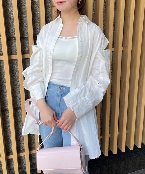 one after another NICE CLAUP（ワンアフターアナザーナイスクラップ）の「ミニマルボディーバック（ボディバッグ/ウエストポーチ・レディース・アイボリー/ピンク・FREE）」の13枚目の写真