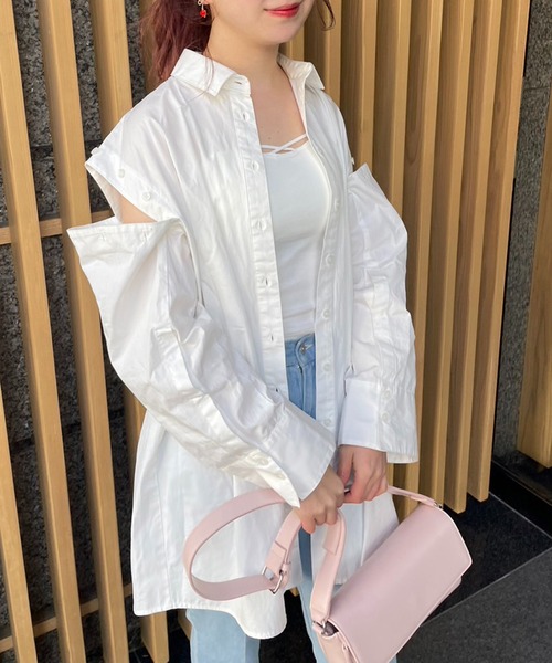 one after another NICE CLAUP（ワンアフターアナザーナイスクラップ）の「ミニマルボディーバック（ボディバッグ/ウエストポーチ・レディース・アイボリー/ピンク・FREE）」の12枚目の写真