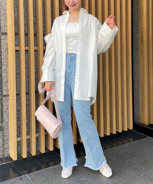 one after another NICE CLAUP（ワンアフターアナザーナイスクラップ）の「ミニマルボディーバック（ボディバッグ/ウエストポーチ・レディース・アイボリー/ピンク・FREE）」の10枚目の写真